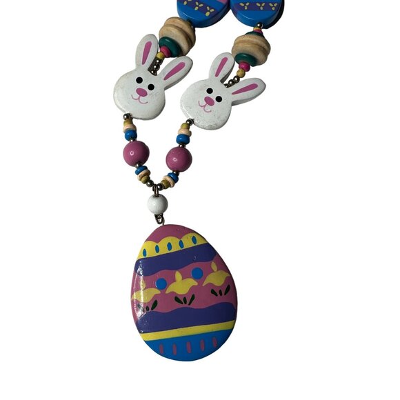 Easter Egg Bunny Rabbit Y2K Colorful Necklace - Picture 6 of 14